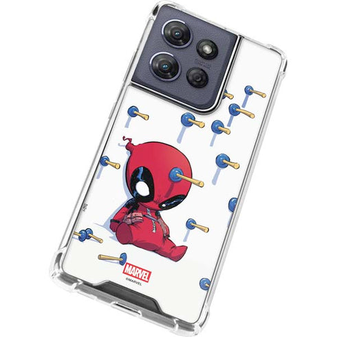 Marvel Deadpool Babypool Playing Moto G Play 5G (2025) Clear Case